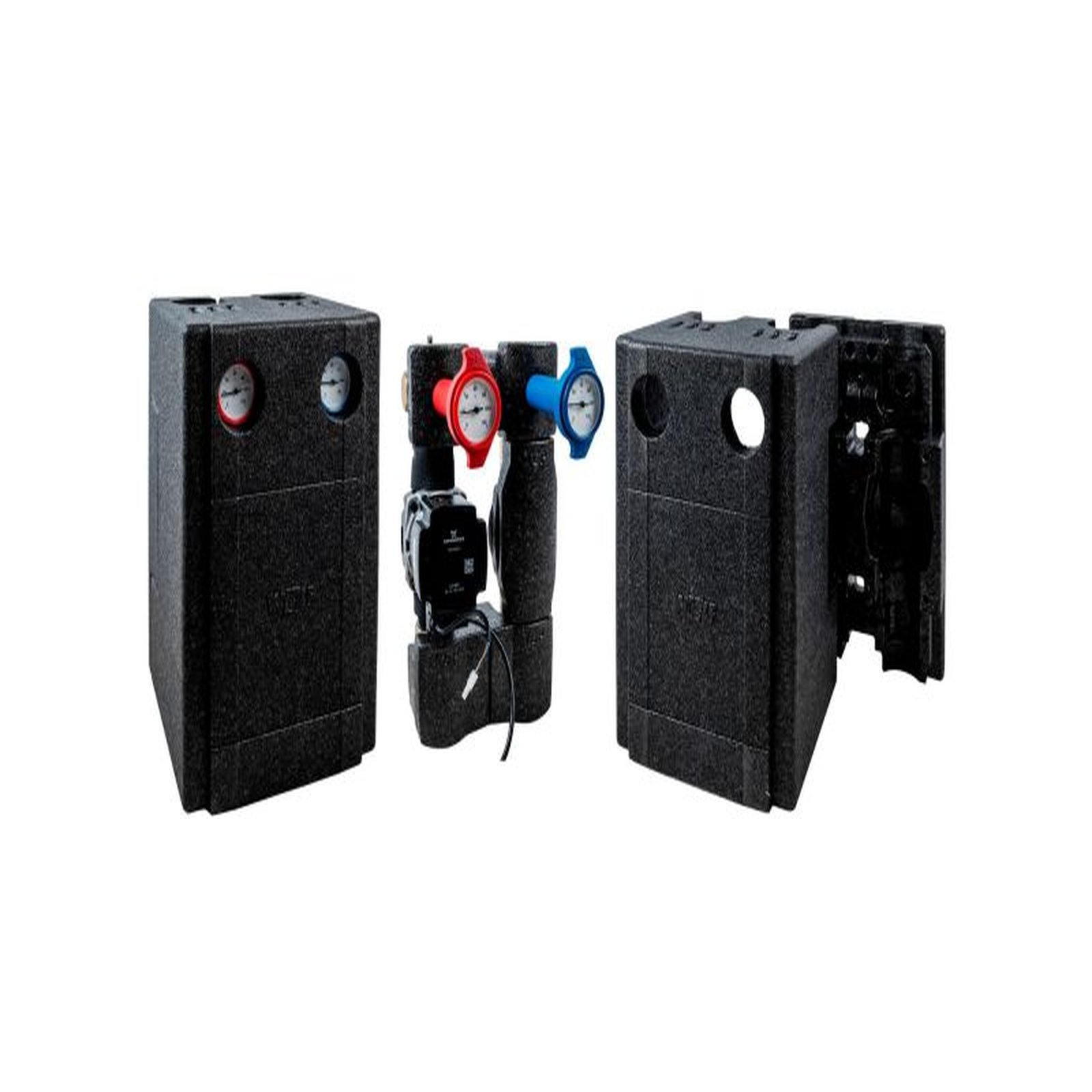 Wolf Verrohrungsgruppe Heizkreis DN25 Hocheffizienzpumpe drehzahlgeregelt Kugelhähne Thermometer Schwerkraftbremse 2072137