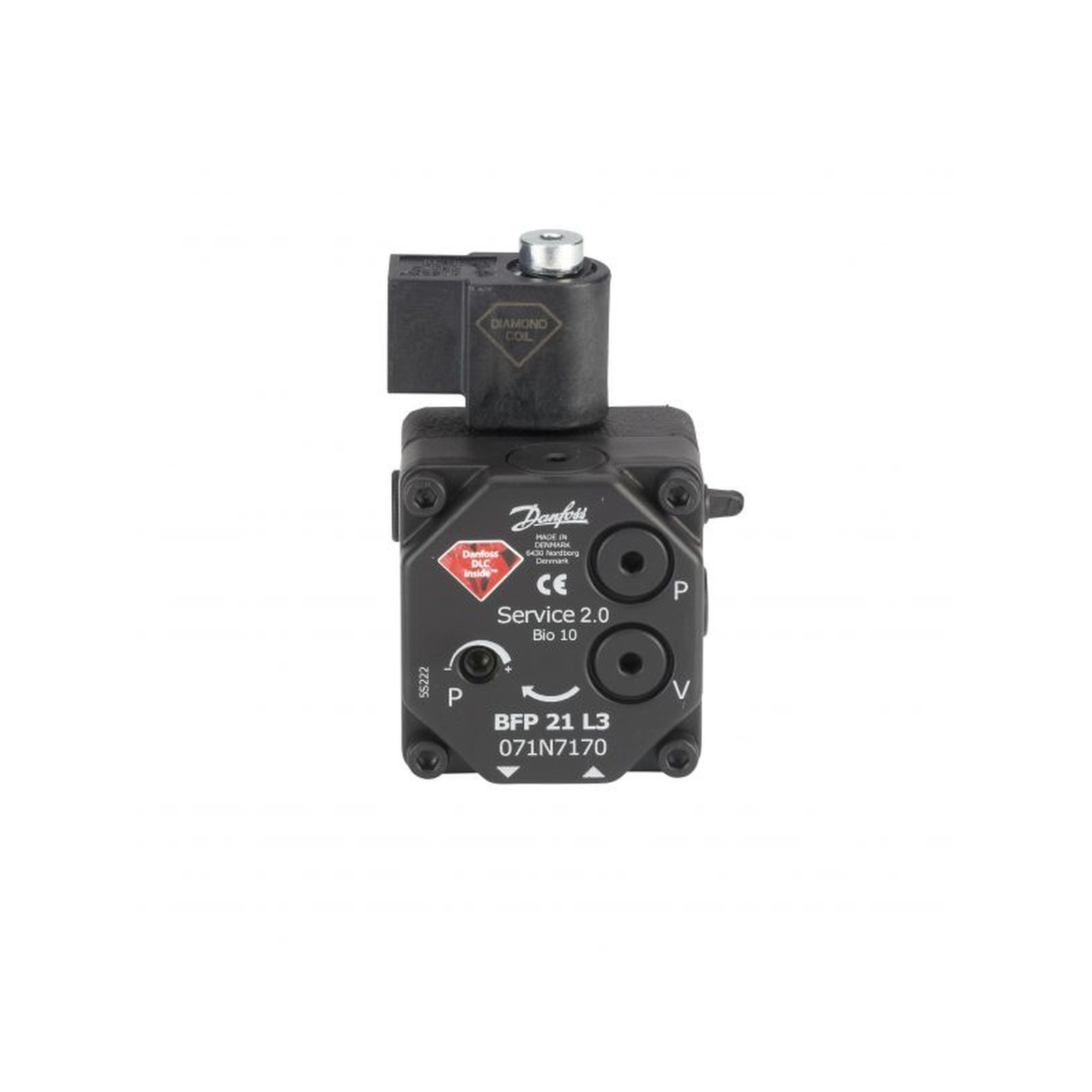 Danfoss Ölbrennerpumpe BFP 21 L3 1-stufig Magnetventil 24 l/h Drehrichtung links 071N7170 Danfoss Ölbrennerpumpe BFP 21 L3 1-stufig Magnetventil 24 l/h Drehrichtung links 071N7170