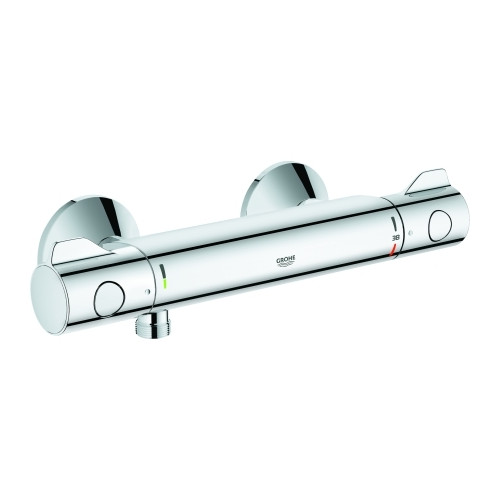 Grohe Grohtherm 800 Thermostat-Brausebatterie 1-2-Zoll Wandmontage eigensicher chrom 34558000