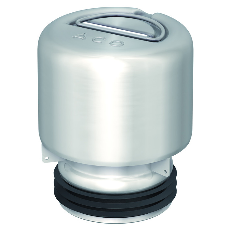 ACO Passavant Glockengeruchverschluss V2A DN100 Edelstahl Lippendichtung 9202.13.20