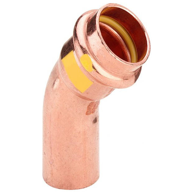 Viega Pressfitting Bogen Profipress-G 2626.1 12mm 45 Grad Kupfer Gas SC-Contur HNBR 346904