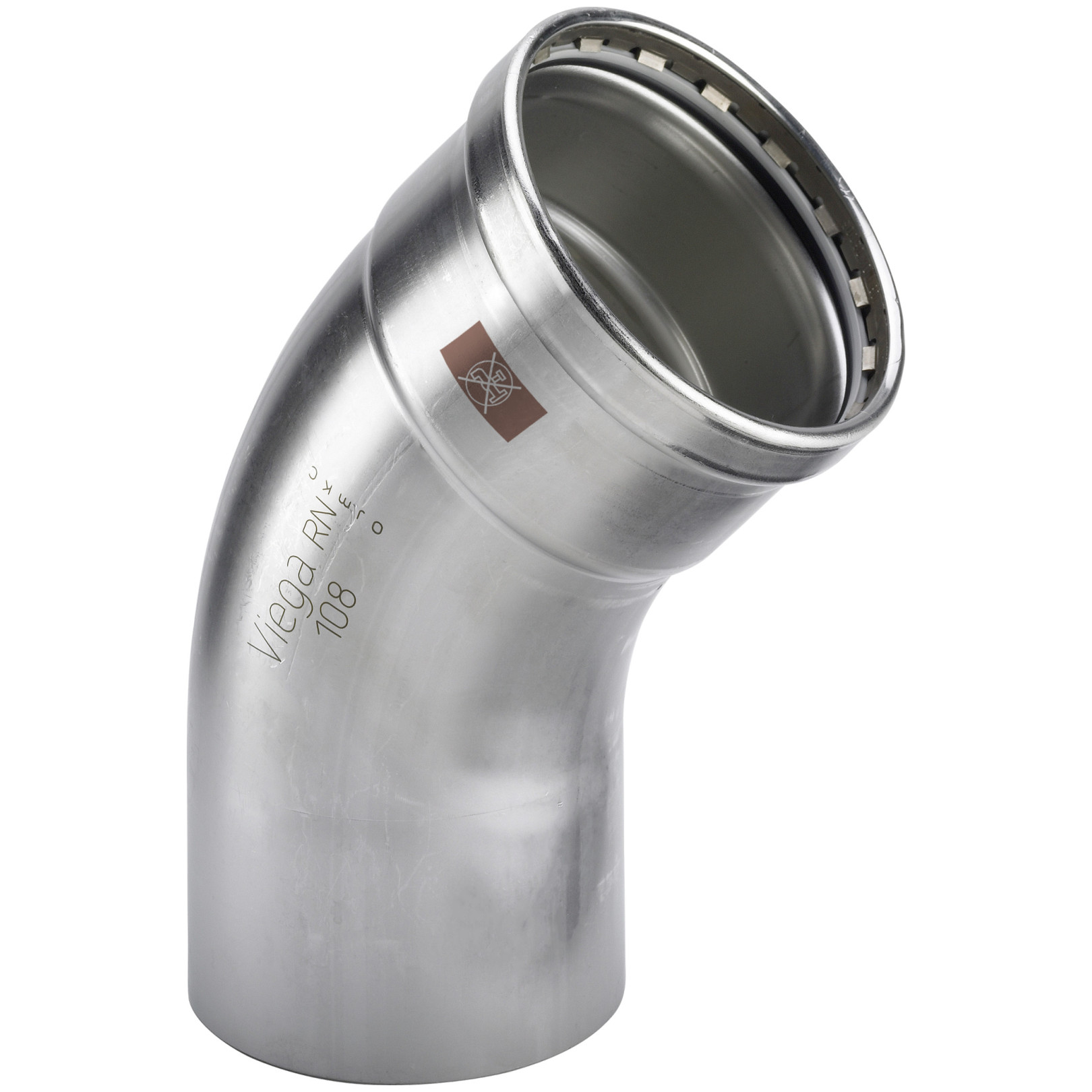 Viega Temponox XL 1726.1XL Bogen 45 Grad Stahl nichtrostend 76,1mm 810047