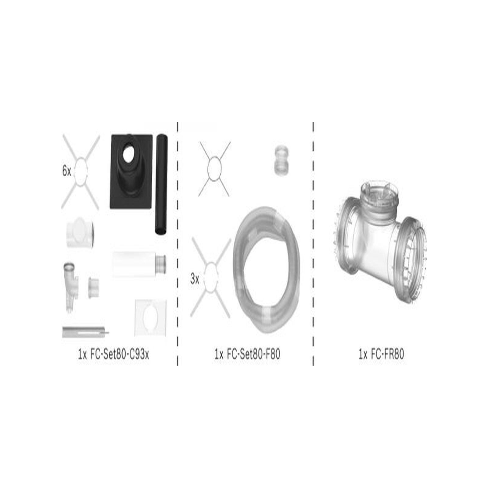 BOSCH Abgas-Standardpaket BOPA FC15 Schacht flexibel, 80/125, 15m, RLU