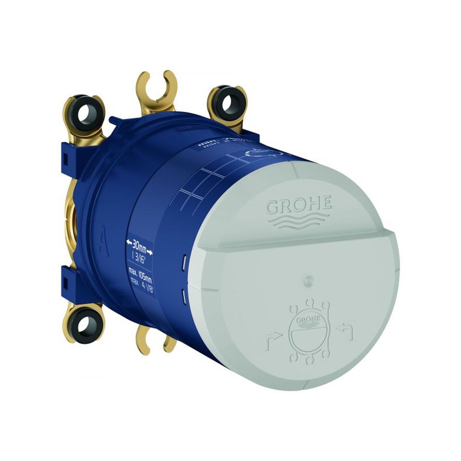 GROHE Rainshower SmartBox Unterputz Einbaukörper Kopfbrause 1/2 Zoll Einbautiefe 75-105 mm Messing 26483000