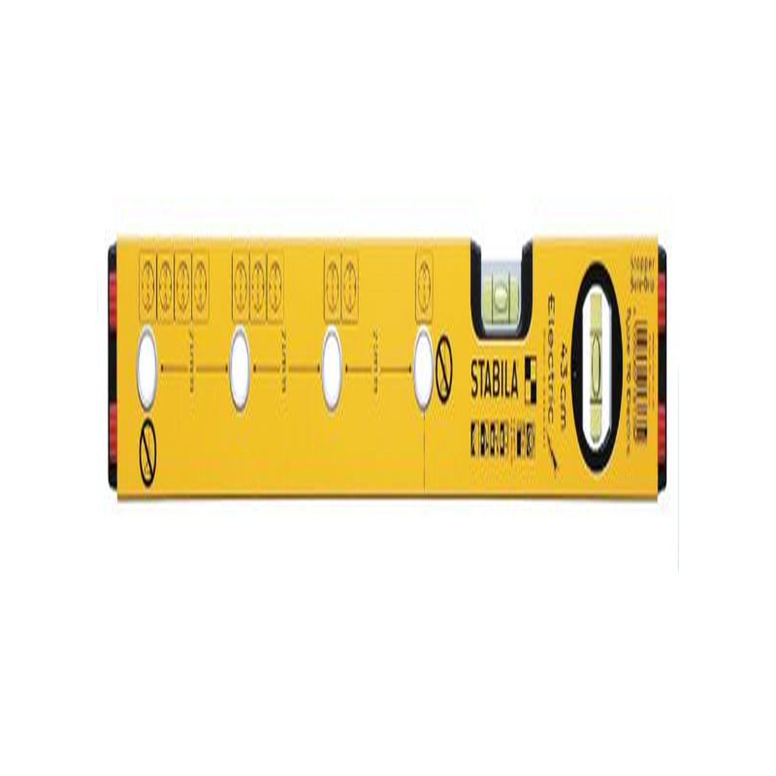 STABILA Wasserwaage Elektriker Type 70 Electric Aluminium Rechteckprofil 43 cm 2 Libellen pulverbeschichtet 16135