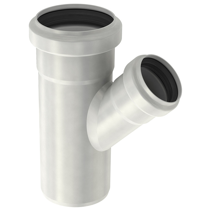 ACO Passavant Abzweig Rohrsystem PIPE Reduzierabzweig d125x75 45 Grad Edelstahl 1.4404 EPDM 0174.83.67