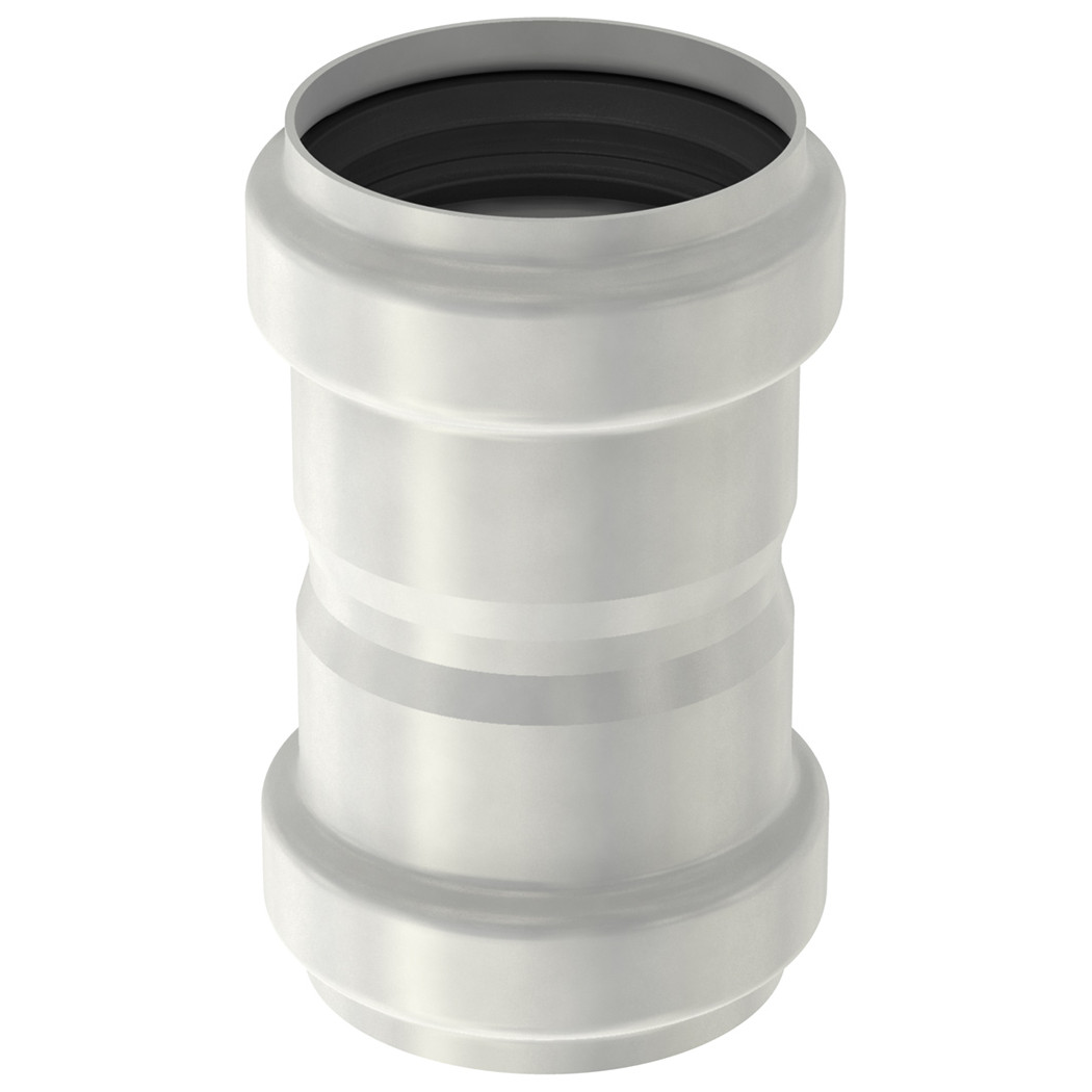 ACO Passavant Doppelmuffe PIPE d125 1.4404 EPDM Doppellippendichtung EN1124 0174.83.69