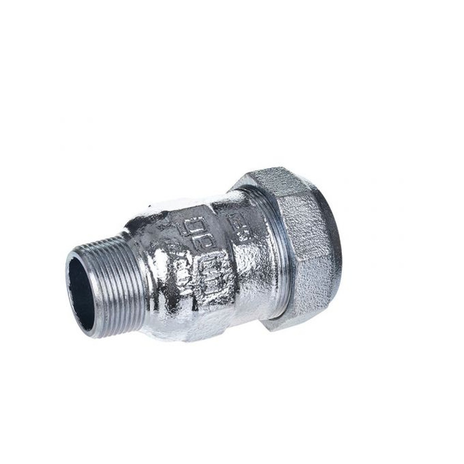 GEBO Temperguss-Klemmverbinder Typ A 1/2 Zoll PN4 PN10 Außengewinde DN15 verzinkt 01.150.00.01