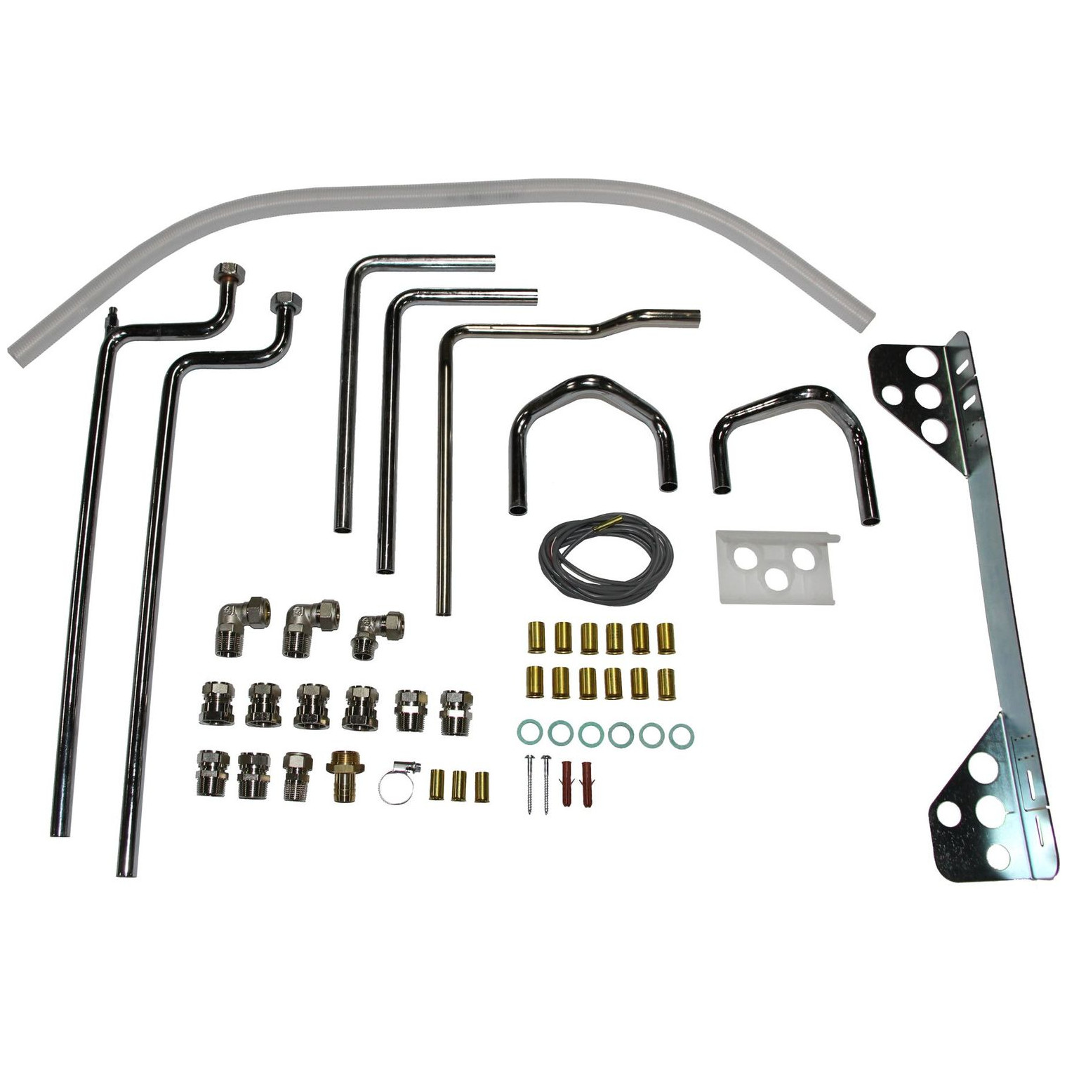 WOLF Anschluss-Set CSW-120 CGB-2 Aufputzinstallation Speicherfühler 6 mm Anschlusskonsole Verrohrung 2071820