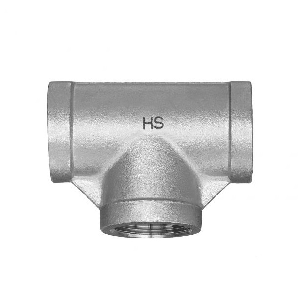 Schmidt Hermann Edelstahl T-Stück 1 Zoll V4A 90 Grad Innengewinde PN10 28130005