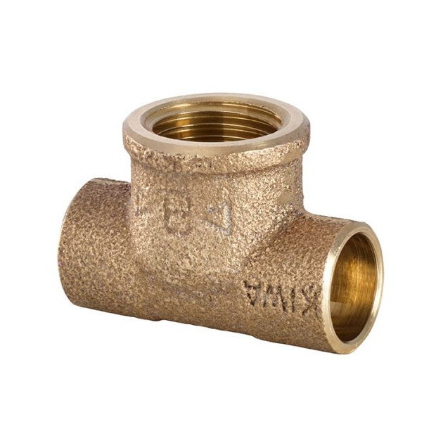 IBP T-Stück Rotguss Serie4000 4130G 35 x 1-2 Zoll x 35 IG Innenlötende Innengewinde DVGW 4130G035004035