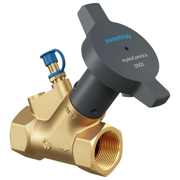 OVENTROP Strangabsperrventil HydroPort PN25 DN50 Rp2 IG Schrägsitz EZB Messing 1067536