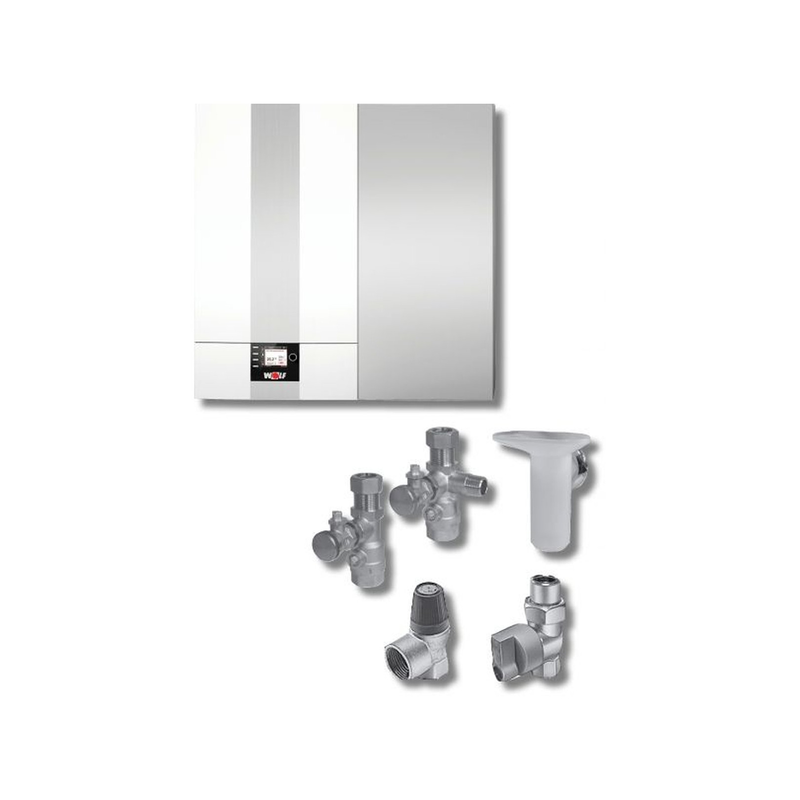 Wolf Brennwertzentrale CGW-2-24/140L Paket Regelung BM-2 Aufputz 8615021F02