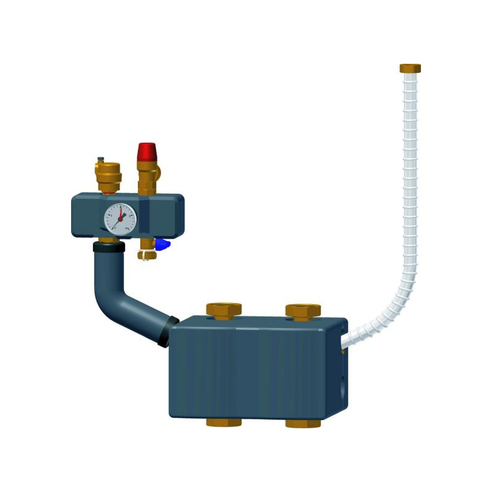 Wolf Paket Systemtrennung Gasthermen Verrohrungsgruppe Dreiwegemischer Mischermotor 2072202Z10