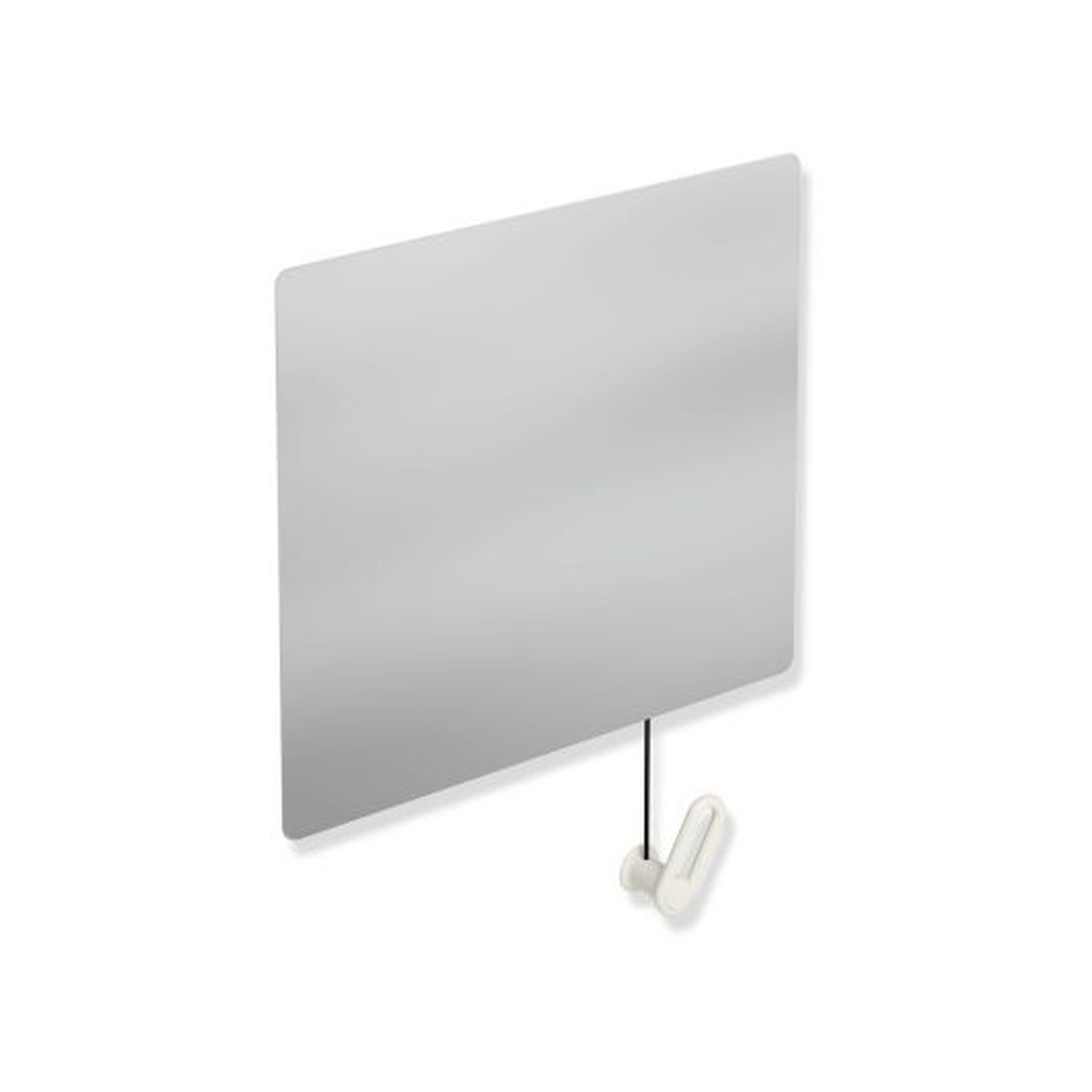 HEWI Kippspiegel Serie 801 801.01.100 99 600x540mm Seilumlenkung Kristallglas Splitterschutz reinweiß