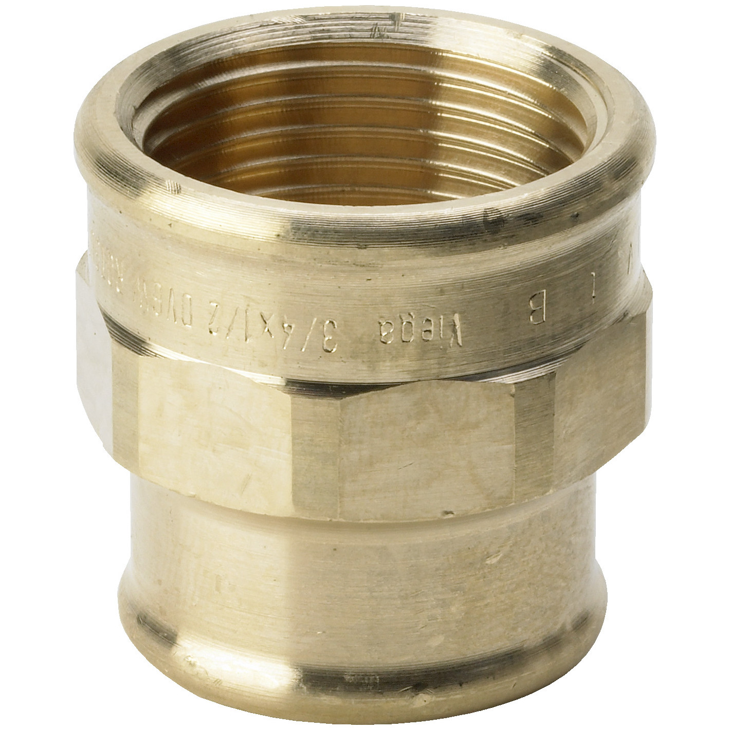 Viega Rotguss-Muffe 3240 reduziert 1-2x1-4 Zoll Mehrkant Rp-Gewinde 318031