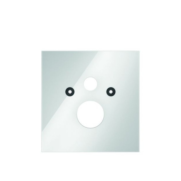 TECE WC-Glasplatte TECElux Standard-WC Glas weiss glaenzend Schallschutzset 9650100