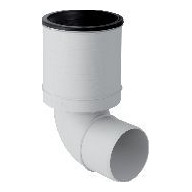 Geberit Anschlussbogen Silent-PP DN100 87 Grad d110 schallgedaemmt Schutzdeckel Manschette 390593111