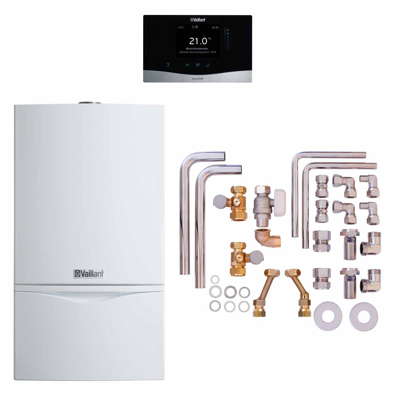 Vaillant Paket 6.200/4 atmoTEC plus VCW194/4-5A Gas-Wandheizgerät sensoHOME 0010046382