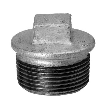 Schmidt Hermann Temperguss-Stopfen Nr.290 1-2 Zoll Rand verzinkt 13290015