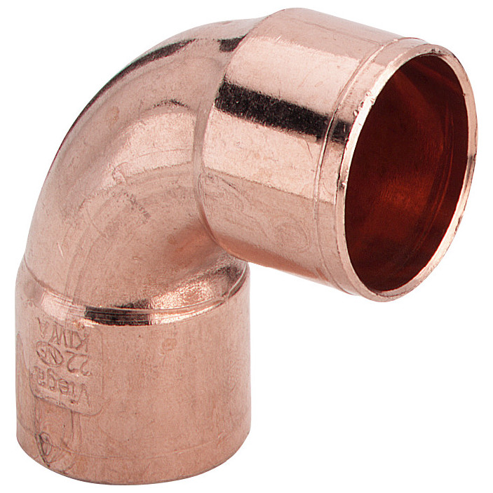 Viega Kupfer-Winkel 95090 54mm 90Grad Lötfitting 2 Muffen kleiner Radius 109905