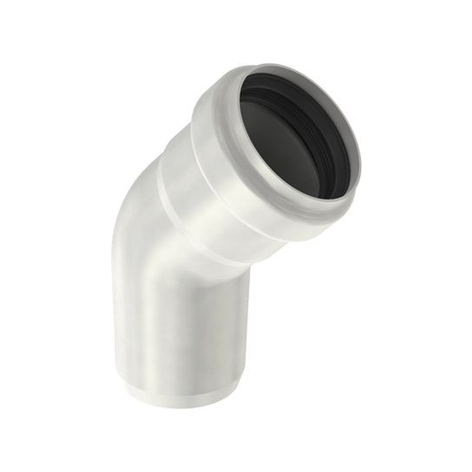 Aco Passavant Pipe-Bogen d160 45Grad Edelstahl 1.4404 Steckmuffe EPDM 0174.02.13