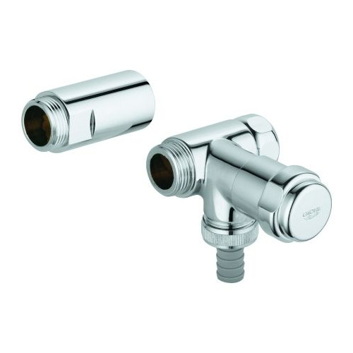 GROHE WAS-Ventil Batterie 41043 DN20 Anschluss rechts 1-2 Zoll chrom Fettkammer-Oberteil 41043000