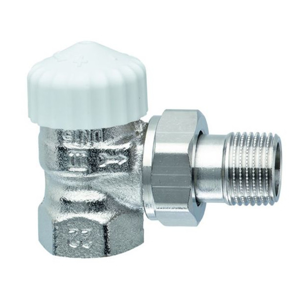 IMI Heimeier Thermostatventil V-exact II kurz Eckform DN15 Messing vernickelt 3451-02.000