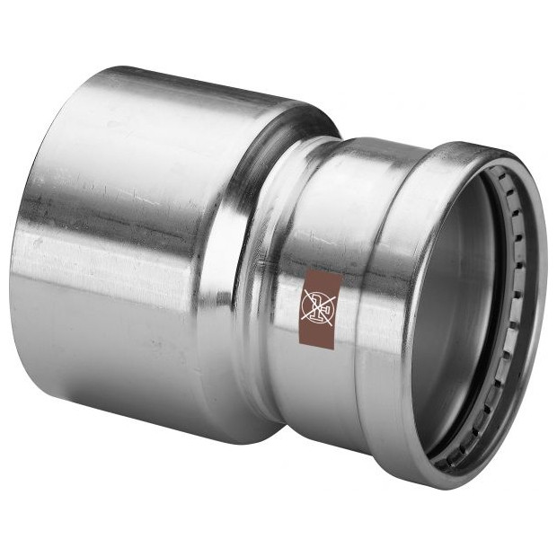 VIEGA Reduzierstück Temponox XL 1715.1XL Edelstahl 76.1x35mm SC-Contur EPDM 809515