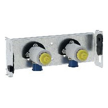 Geberit GIS Traverse AP-Armatur 100 mm zwei Wasseranschlüsse höhenverstellbar Stahl verzinkt 461741001