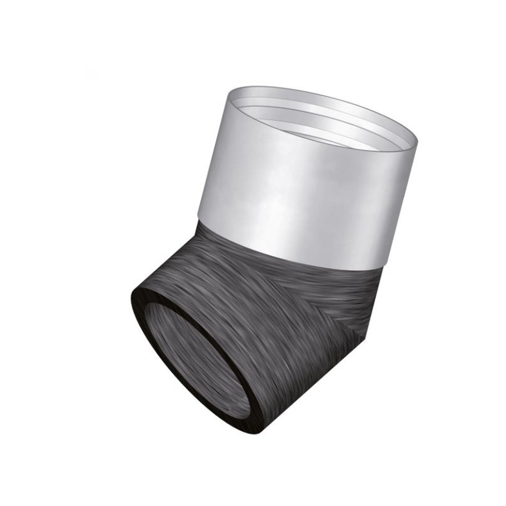 Helios IsoPipe Bogen IP-B 125-45 Grad EPE B1 dampfdicht antistatisch 09399