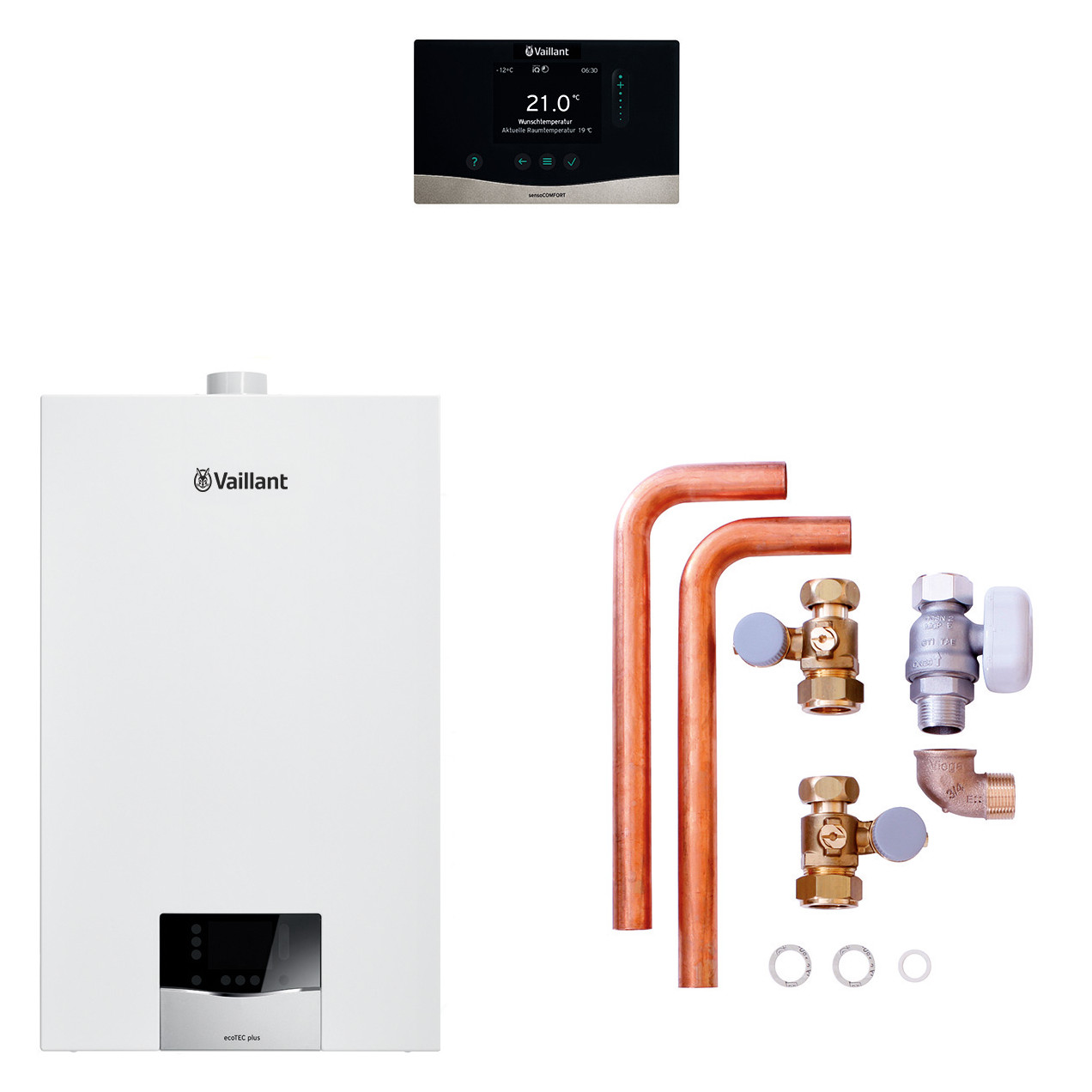 Vaillant Paket ecoTEC plus VC 25CS/1-5 VRC 720/3 Anschlusszubehör 8000016517