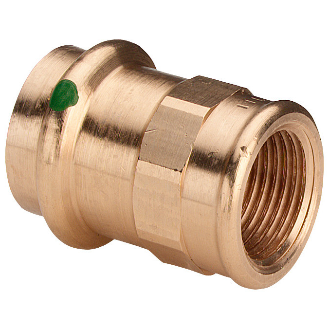 Viega Pressfitting Sanpress 2212 ÜbergangsStück 28mm x 1/2 IG SC-Contur Rotguss Siliziumbronze EPDM Mehrkant 428174