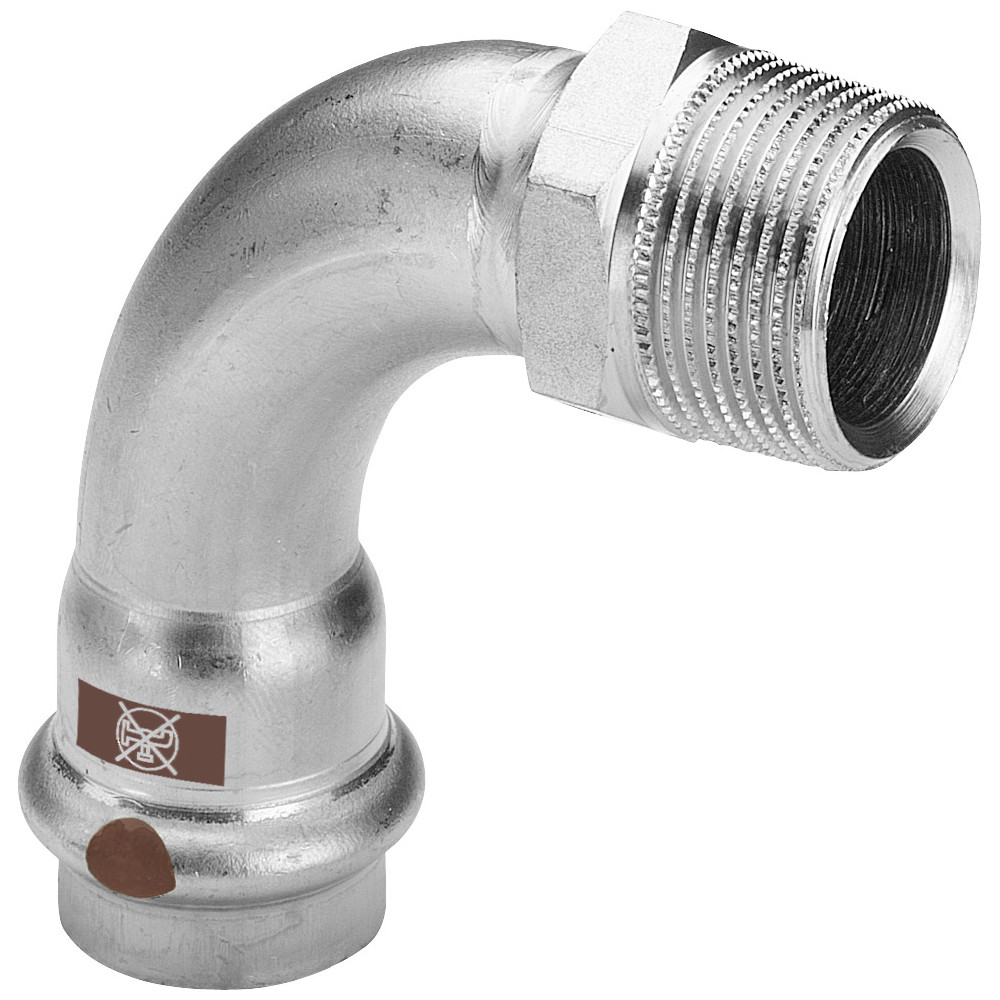 Viega Bogen 90 Grad SC Temponox 1714 54mm R2 Stahl nichtrostend Pressfitting EPDM 812478