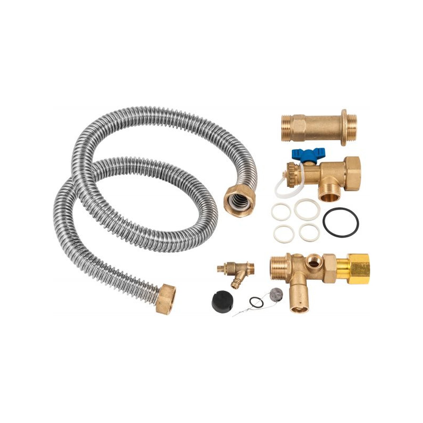 Bosch Ausdehnungsgefäß-Anschluss-Set AAS 2 Heizung Solar KFE-Hahn Edelstahl-Wellrohr Kappenventil Rp 3/4 8718584539