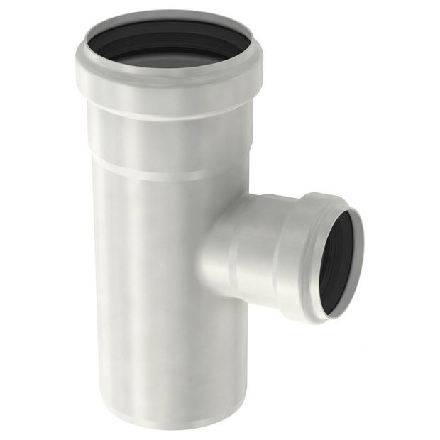 ACO PASSAVANT Abwasserrohr Einfachabzweig PIPE d110x50 87,5 Grad Edelstahl 1.4404 EPDM Dichtung 0174.02.68