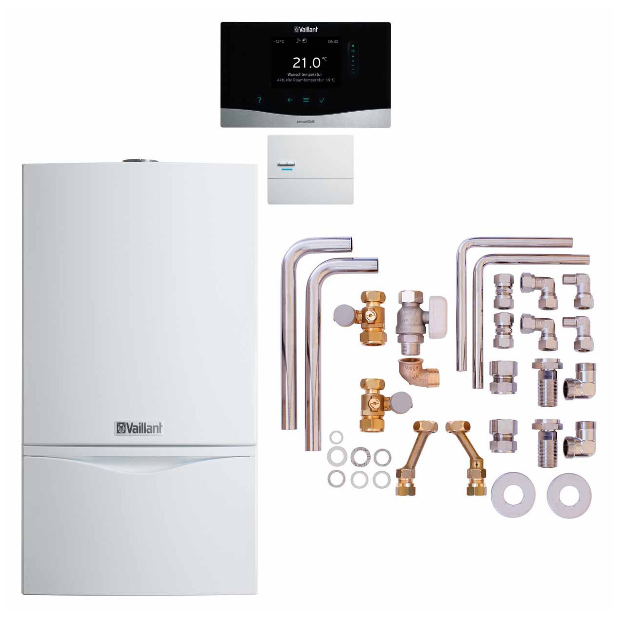 Vaillant atmoTEC plus VCW1944-5A E Gas-Wandheizgerät Paket sensoHOME 0010046390