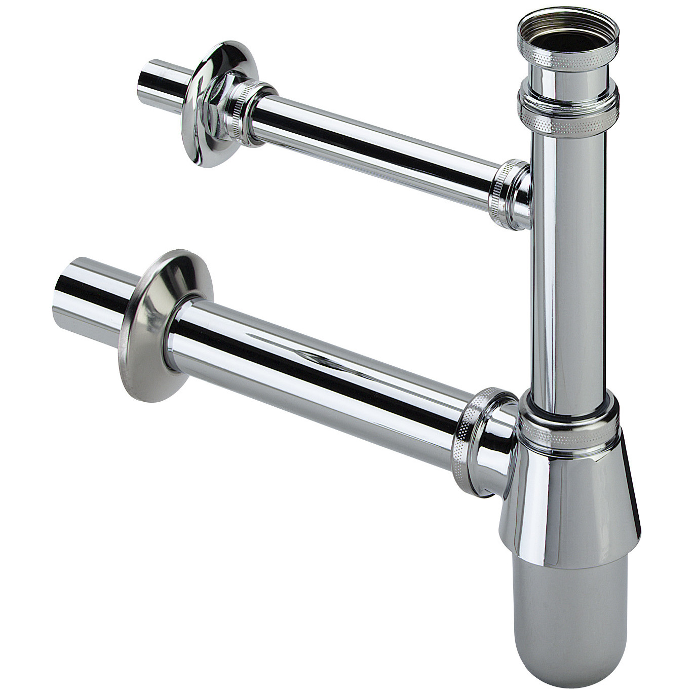 Viega Flaschengeruchverschluss 5753.02 125455 1-1/4 Zoll Messing verchromt Leckwasseranschluss DIN EN 274