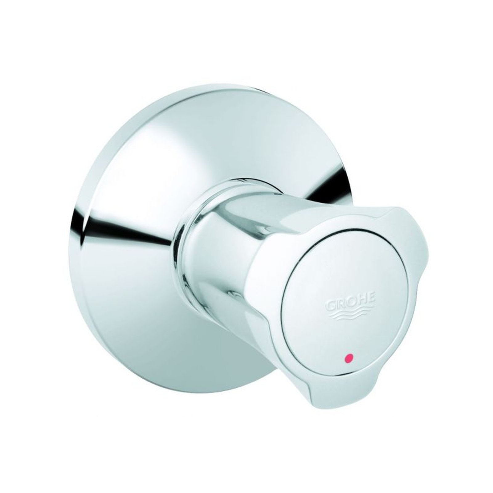 GROHE UP-Ventil Oberbau Costa 19855001 Markierung rot Einbautiefe 10-35 mm chrom wärmeisolierter Metallgriff