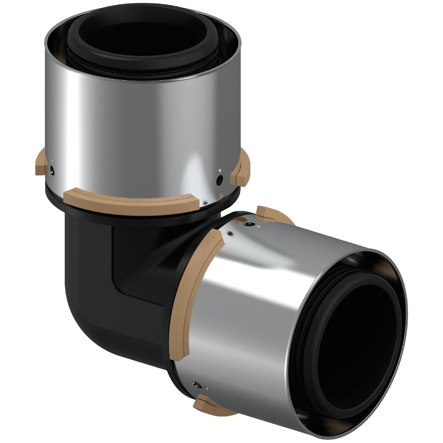Uponor S-Press Verbund Winkel 90 Grad PPSU 50 mm 50 mm Pressmuffe DVGW geprüft 1046387