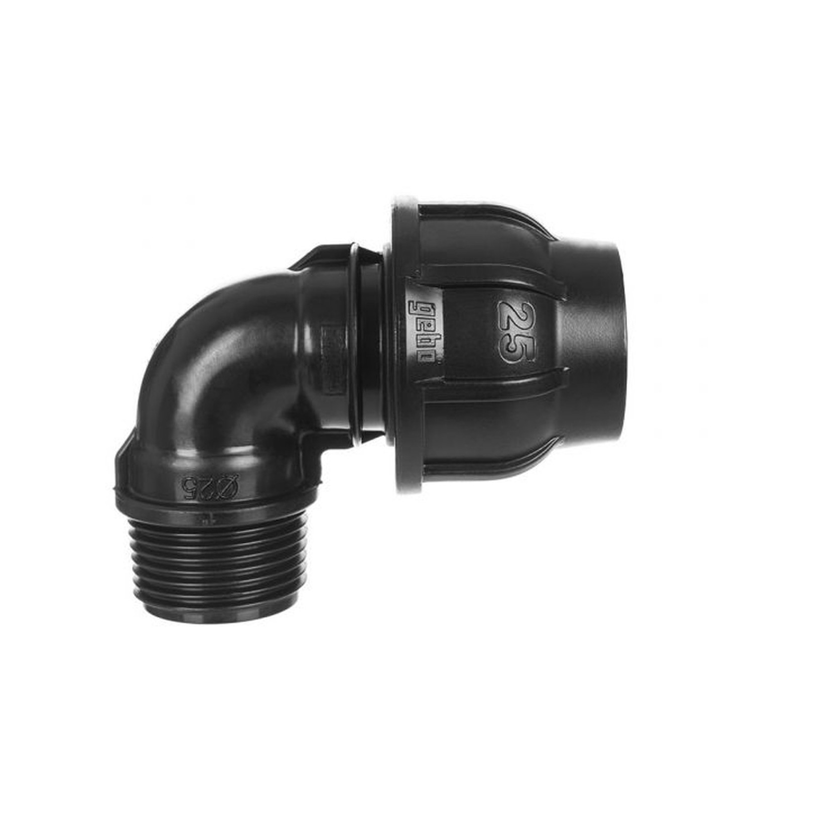 Gebo Kunststoff-Klemmverbinder Typ PWA 40mm 1 1/4 Zoll Winkel Aussengewinde 13094004