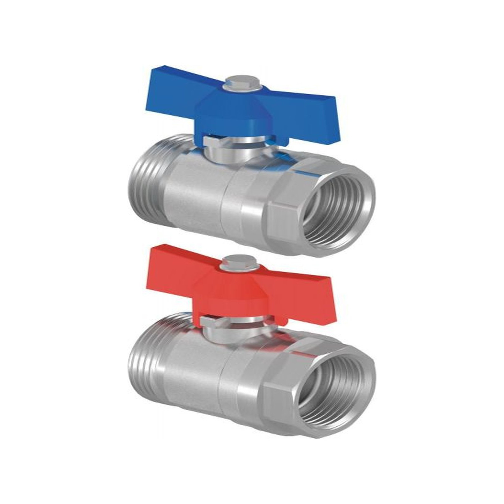 Uponor Vario Kugelhahn 3/4-G1 Messing vernickelt 1086558