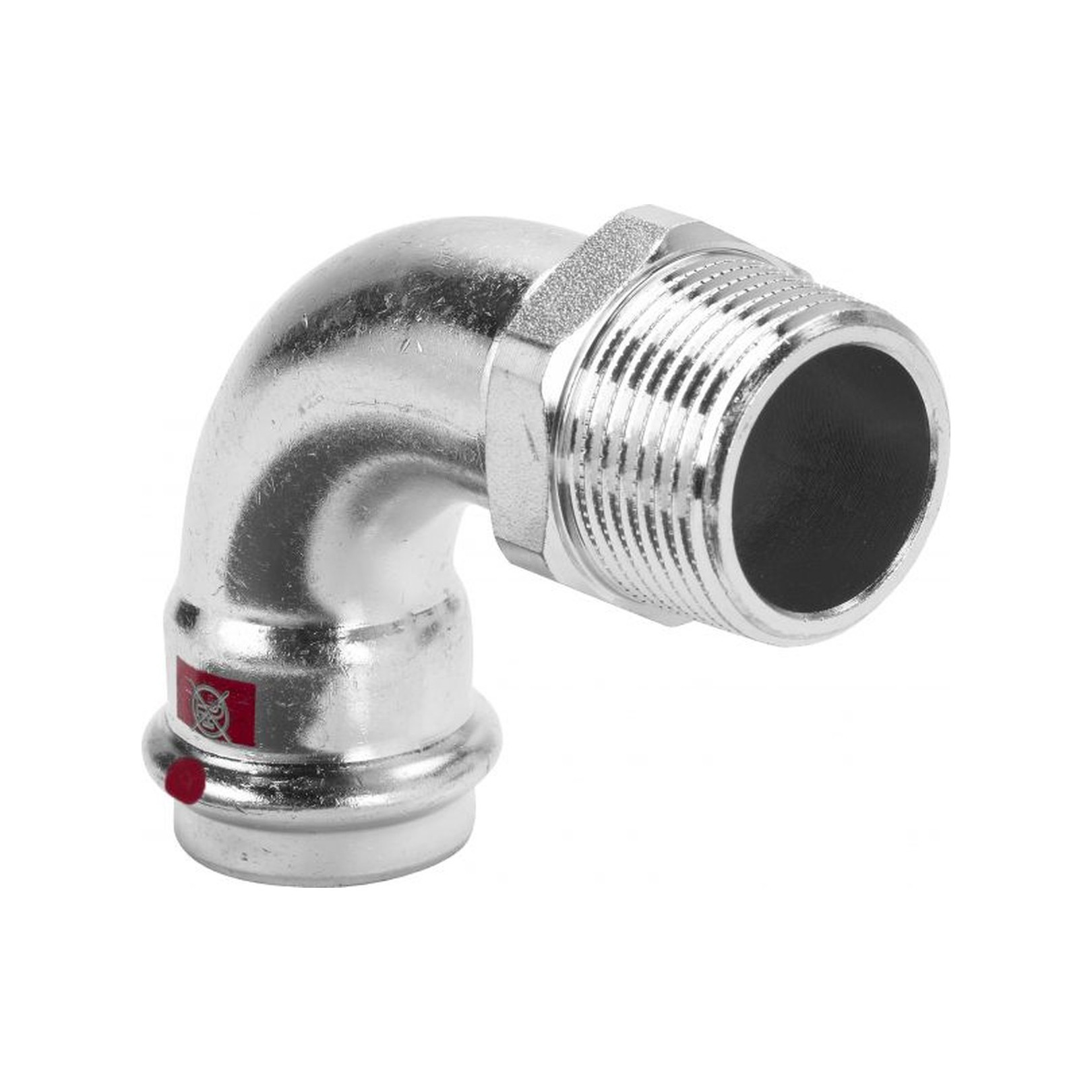 VIEGA Bogen Prestabo 90 Grad 1114 15 mm x R 1/2 Stahl unlegiert SC-Contur Mehrkant 558413