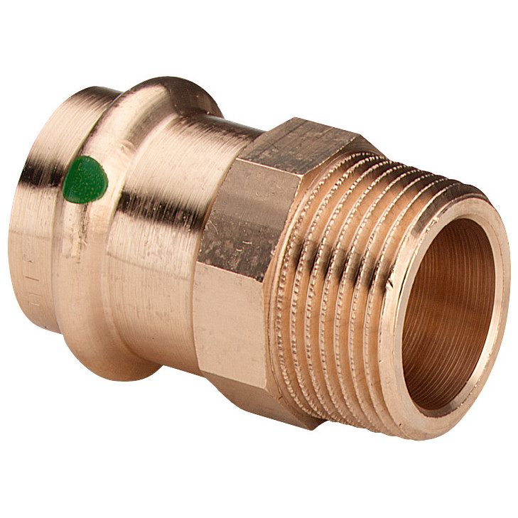Viega Pressfitting Sanpress 2211 ÜbergangsStück 54mm x 1 1/2 Zoll AG Siliziumbronze SC-Contur 314668