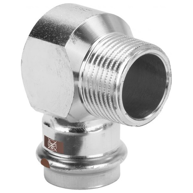 Viega Winkel 90 Grad SC Temponox 1714.1 18mm R1/2 Edelstahl Pressfitting EPDM 811037