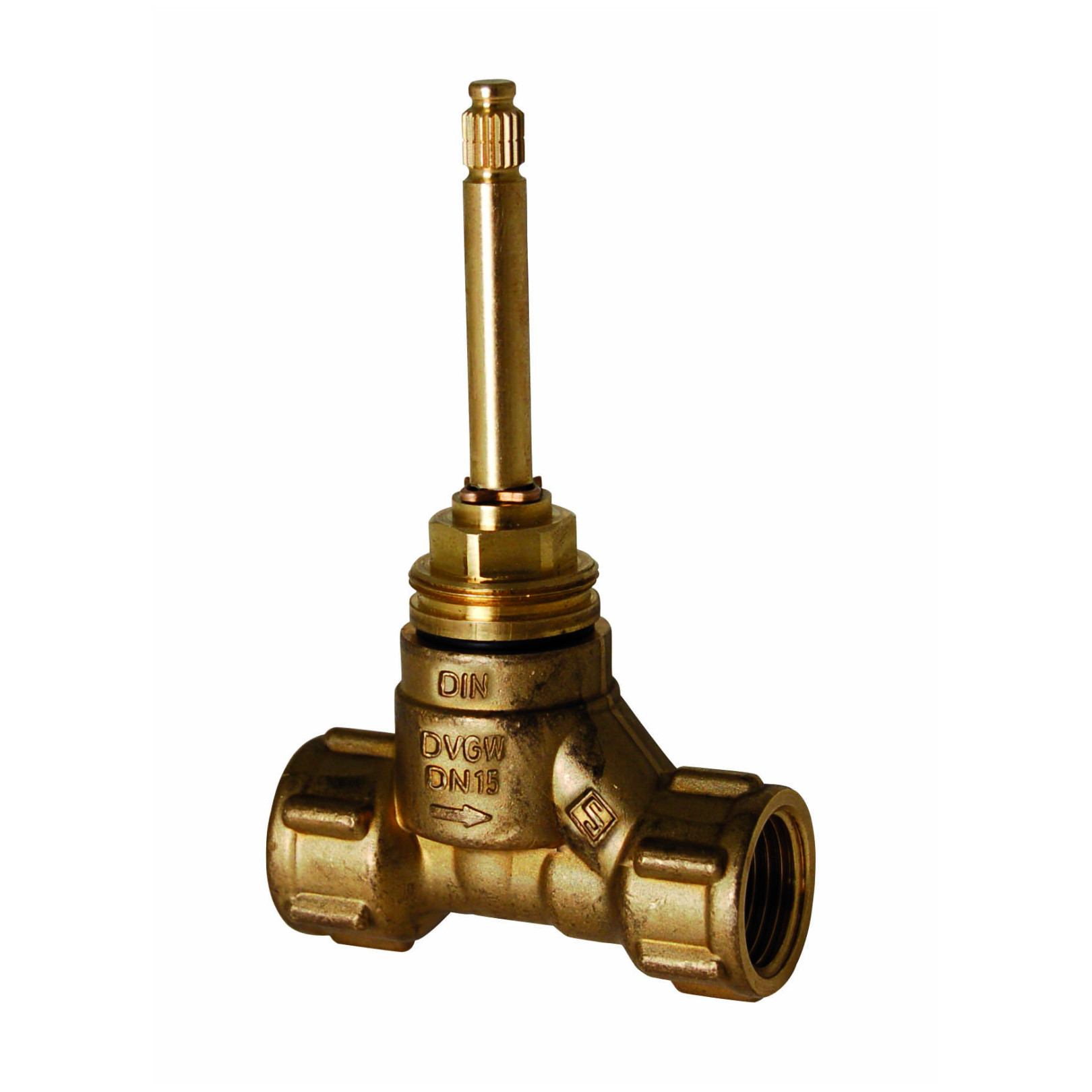 Aalberts UP-Ventil 2701.01 DN15 DVGW Geradsitzventil lange Spindel Bauschutzkappe Messing 0026289