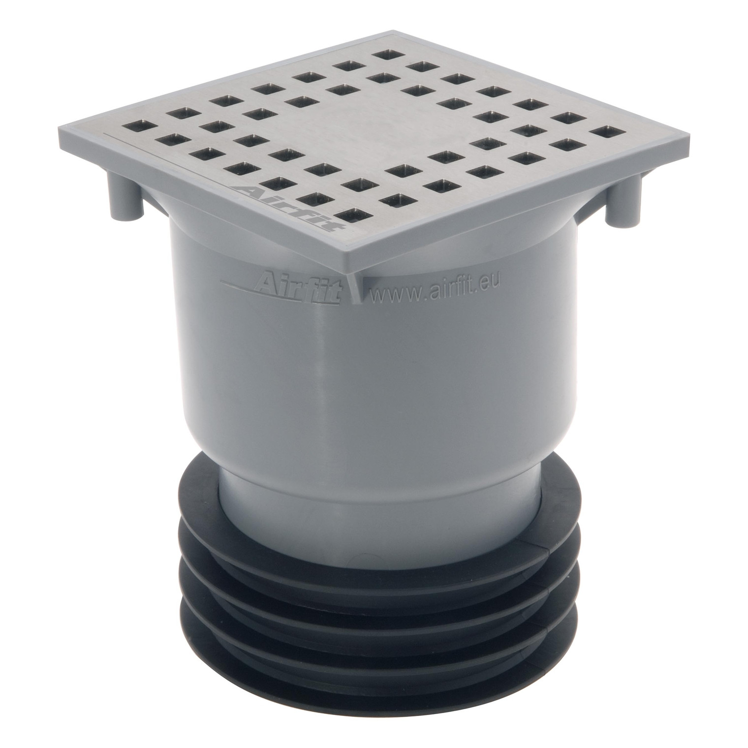 Airfit Bodenablauf Profi höhenverstellbar drehbar Edelstahlrost DN110 DN90 DN50 60200BA