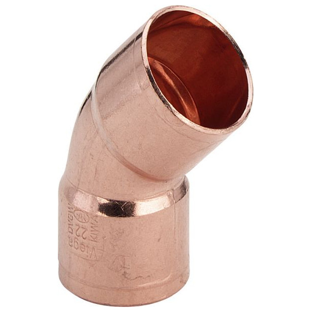 Viega Kupferbogen 95041 45 Grad 54mm 2 Muffen Lötfitting 112196