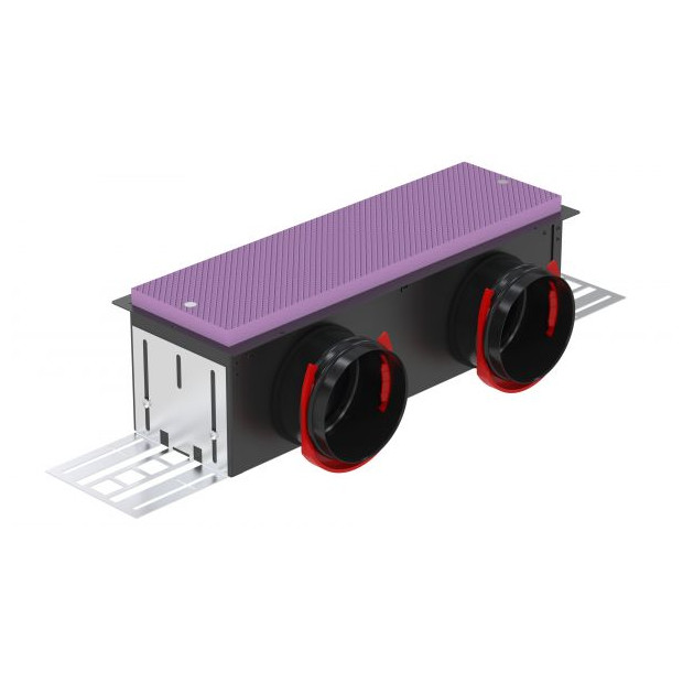 Zehnder Luftdurchlassgehäuse ComfoCase CLD 2xDN90 breit seitlich RapidLock 988320507