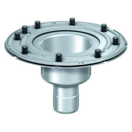 ACO Passavant Bodenablauf Variant-CR DN70 90 Grad Edelstahl Pressdichtungsflansch 1,5l/s 9579.20.00